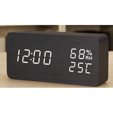 ZEGAR DREWNIANY CZARNY KH1030 ZEGAR DREWNIANY CZARNY KH1030