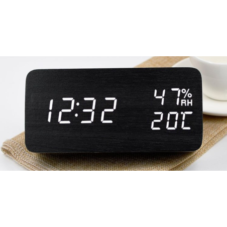 ZEGAR DREWNIANY CZARNY KH1030 ZEGAR DREWNIANY CZARNY KH1030