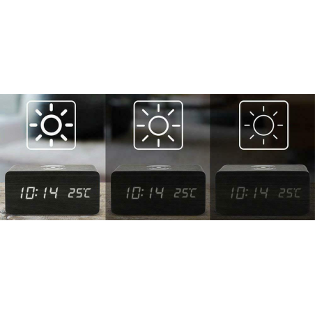 ZEGAR DREWNAINY CZARNY ŁADOWANIE INDUKCYJNE KH1040 ZEGAR DREWNAINY CZARNY ŁADOWANIE INDUKCYJNE KH1040