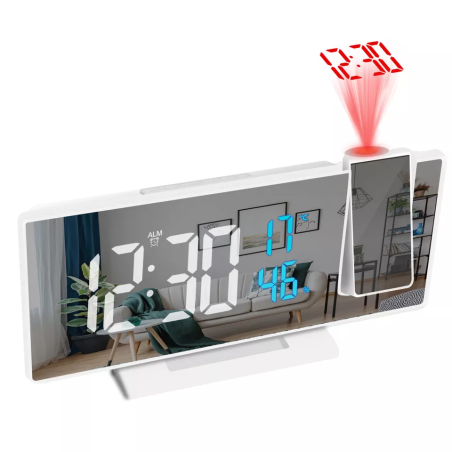 ZEGAR Z PROJEKTOREM BIAŁY KH2020W ZEGAR Z PROJEKTOREM BIAŁY KH2020W
