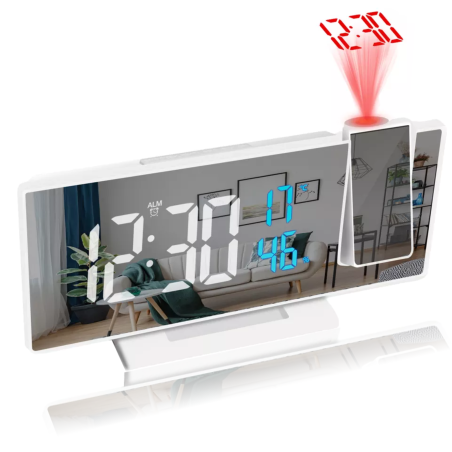 ZEGAR Z PROJEKTOREM BIAŁY KH2020W ZEGAR Z PROJEKTOREM BIAŁY KH2020W