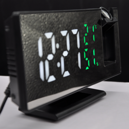 ZEGAR Z PROJEKTOREM CZARNY KH2020B ZEGAR Z PROJEKTOREM CZARNY KH2020B