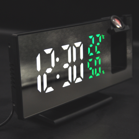 ZEGAR Z PROJEKTOREM CZARNY KH2020B ZEGAR Z PROJEKTOREM CZARNY KH2020B