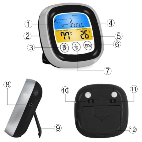 TERMOMETR KUCHENNY KH9010 TERMOMETR KUCHENNY KH9010