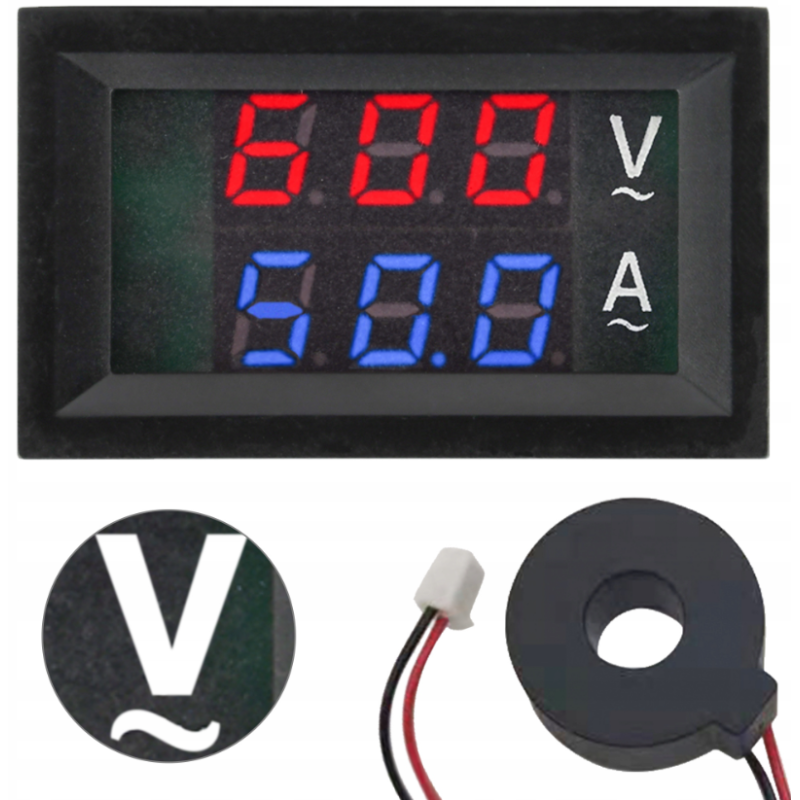 AMPEROMIERZ WOLTOMIERZ 600V 50A PRĄD ZMIENNY AC AMPEROMIERZ WOLTOMIERZ 600V 50A PRĄD ZMIENNY AC