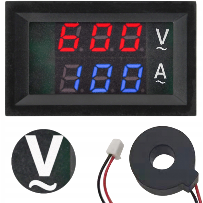 AMPEROMIERZ WOLTOMIERZ PRĄD ZMIENNY AC 100A 600V AMPEROMIERZ WOLTOMIERZ PRĄD ZMIENNY AC 100A 600V