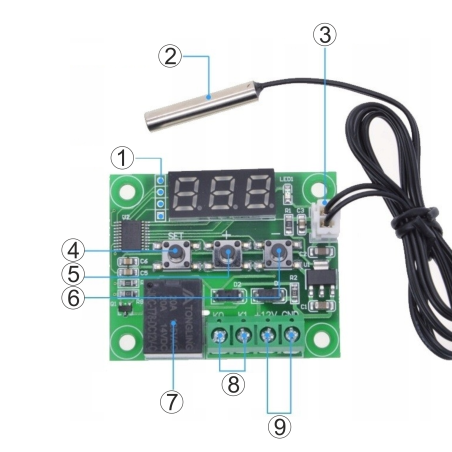 MINI TERMOSTAT DO PIECA -50°C DO 110°C TM2305 MINI TERMOSTAT DO PIECA -50°C DO 110°C TM2305