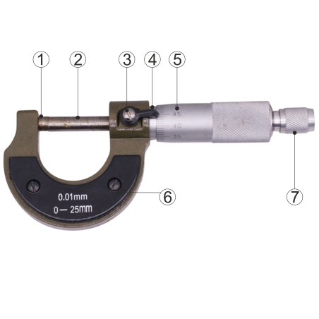 MIKROMETR ZEWNĘTRZNY NONIUSZOWY 0~25 0,01mm TM7110 MIKROMETR ZEWNĘTRZNY NONIUSZOWY 0~25 0,01mm TM7110