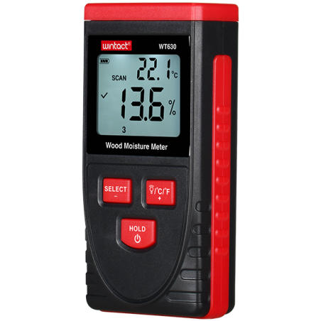 WILGOTNOŚCIOMIERZ DO DREWNA BEZINWAZYJNY WT630 WILGOTNOŚCIOMIERZ DO DREWNA BEZINWAZYJNY WT630
