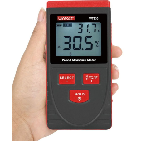WILGOTNOŚCIOMIERZ DO DREWNA BEZINWAZYJNY WT630 WILGOTNOŚCIOMIERZ DO DREWNA BEZINWAZYJNY WT630