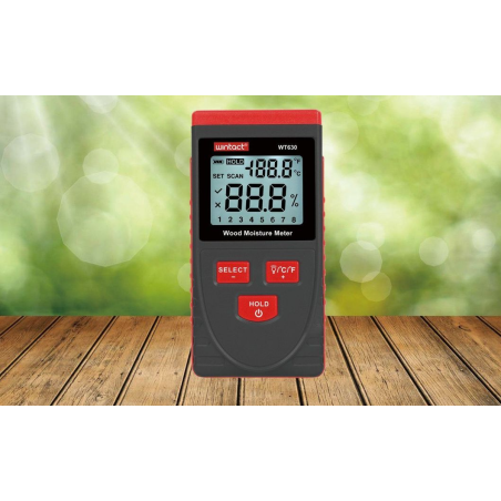 WILGOTNOŚCIOMIERZ DO DREWNA BEZINWAZYJNY WT630 WILGOTNOŚCIOMIERZ DO DREWNA BEZINWAZYJNY WT630