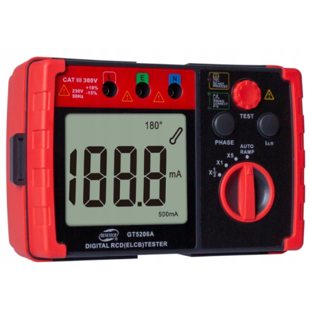TESTER RÓŻNICOWO PRĄDOWYCH GT5206A TESTER RÓŻNICOWO PRĄDOWYCH GT5206A