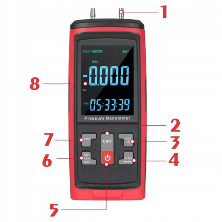 MANOMETR RÓŻNICOWY GT5101-50KPA MANOMETR RÓŻNICOWY GT5101-50KPA