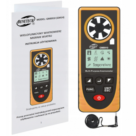 ANEMOMETR GM8910 ANEMOMETR GM8910