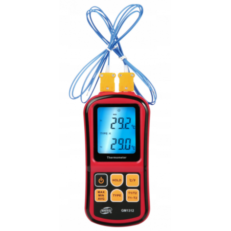 CYFROWY TERMOMETR 2x TERMOPARA GM1312 CYFROWY TERMOMETR 2x TERMOPARA GM1312