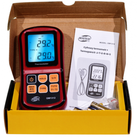 CYFROWY TERMOMETR 2x TERMOPARA GM1312 CYFROWY TERMOMETR 2x TERMOPARA GM1312