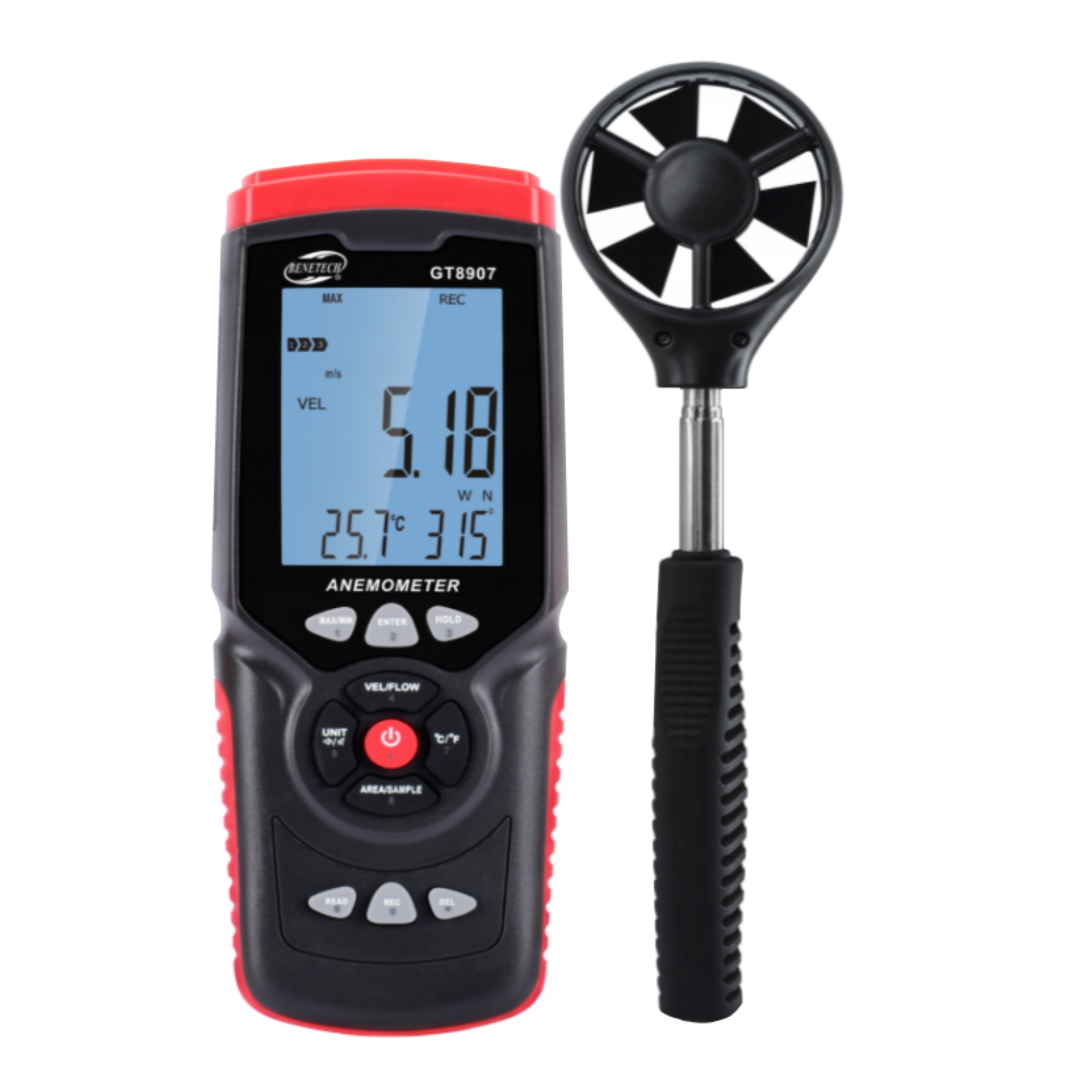GT8907 Anemometr Benetech